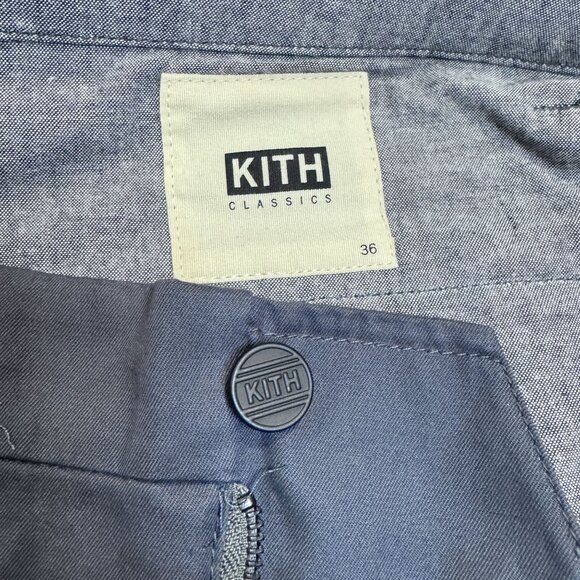 KITH Classics Men’s Cotton Jogger Pants Blue Twill Tapered Size 36 Streetwear - Picture 8 of 12